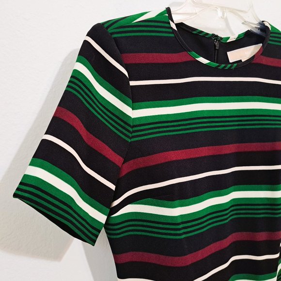 Michael Kors Dress Multicolor Striped Short Sleeve Size 6 Great Condition - Picture 3 of 10
